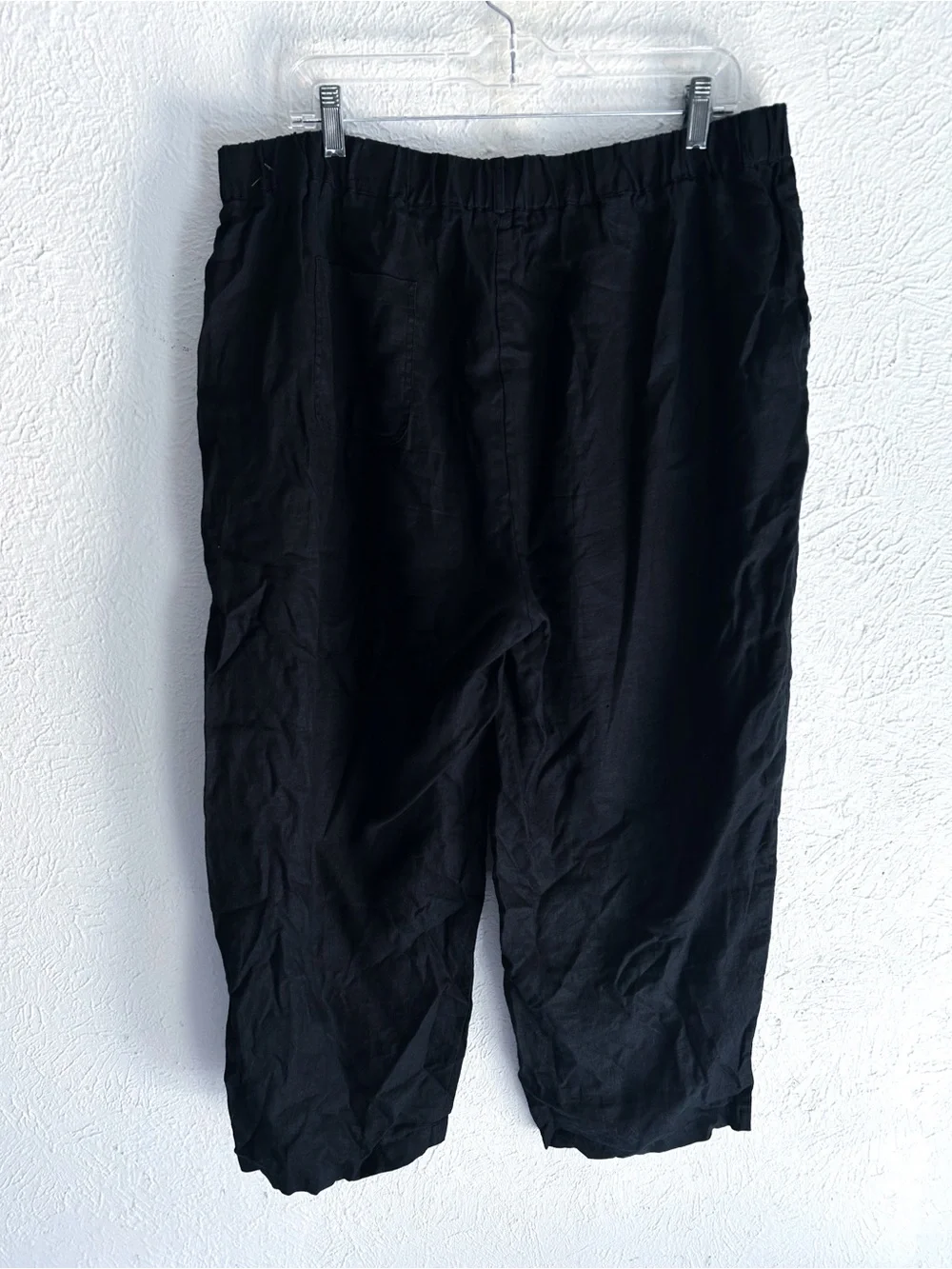 Quince 100% European Linen Pants Black XL Relaxed Quiet Luxury